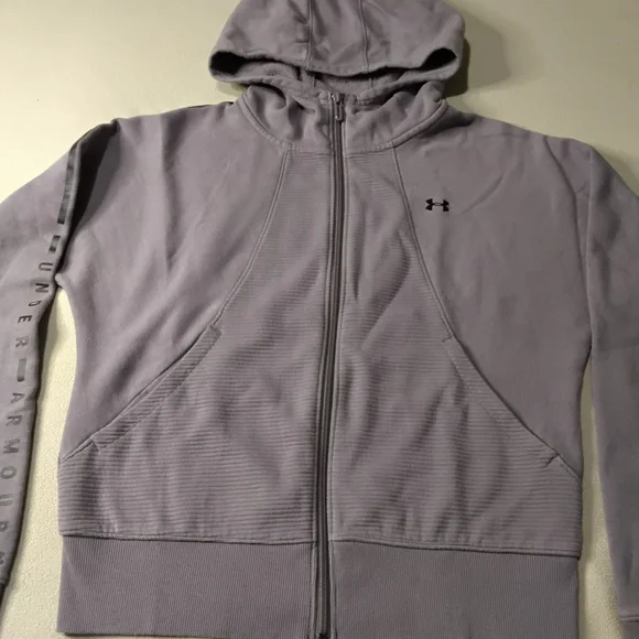 Under Armour Womens Zip-Up Hoodie Sweatshirt Sz S Purple. - Picture 2 of 13